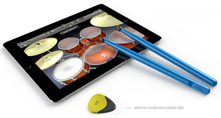 drum sticks and guitar picks for the ipad iphone